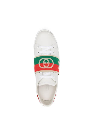 Gucci 643488 Ace White, Red & Green Leather Web Casual Sneakers (GGM1725)