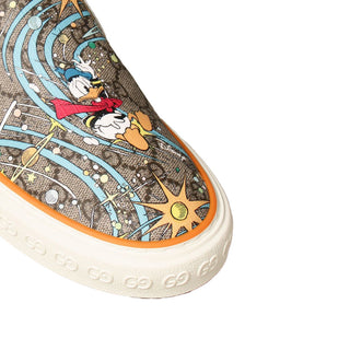 Gucci 647951 Donald Duck Men's Shoes Multi-Color PU Leather Casual Slip-On Sneakers (GGM1723)-AmbrogioShoes