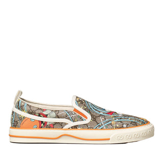 Gucci 647951 Donald Duck Men's Shoes Multi-Color PU Leather Casual Slip-On Sneakers (GGM1723)-AmbrogioShoes