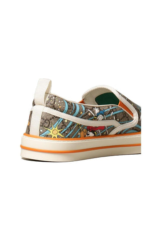 Gucci 647951 Donald Duck Multi-Color PU Leather Casual Slip-On Sneakers (GGM1723)
