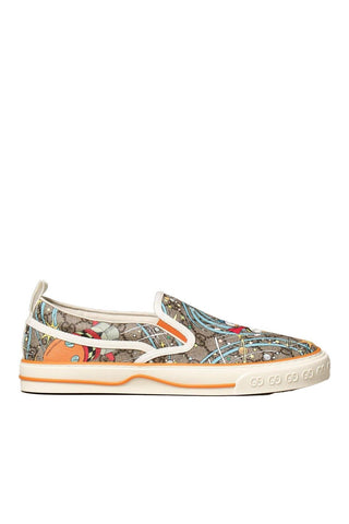 Gucci 647951 Donald Duck Multi-Color PU Leather Casual Slip-On Sneakers (GGM1723)