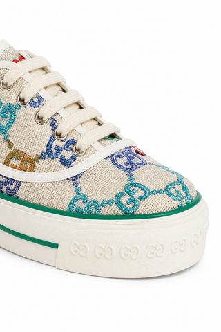 Gucci 659950 EFT60 8469 GG Multi-Color Psychedelic GG Canvas Casual Tennis Sneakers (GGW3102)
