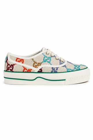 Gucci 659950 EFT60 8469 GG Multi-Color Psychedelic GG Canvas Casual Tennis Sneakers (GGW3102)