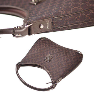Gucci Abbey Handbag Signature Fabric Denim Hobo Brown Designer handbags (GG1805)-AmbrogioShoes