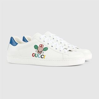 Gucci Ace Men's Shoes White Tennis Sewed Calf-Skin Leather Casual Sneakers (GGM1713)-AmbrogioShoes