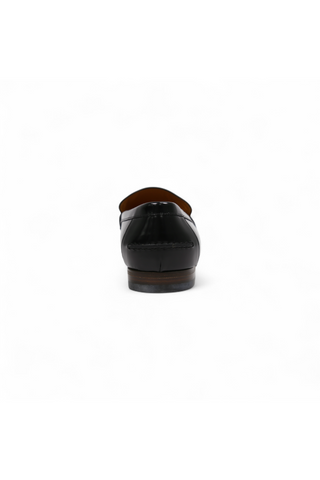 Gucci Black Leather Loafers with Logo Style 181797 (GGM1507)