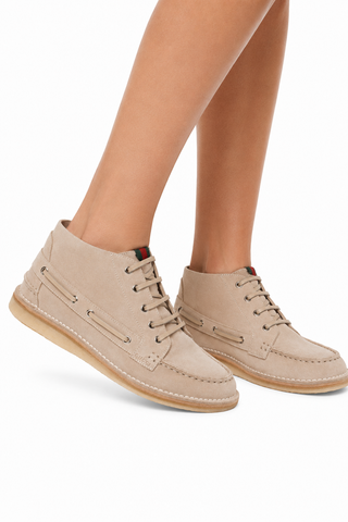 Gucci Designer Shoes for Women Beige Suede Sneakers