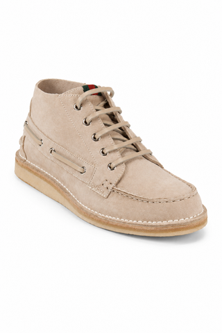 Gucci Designer Shoes for Women Beige Suede Sneakers