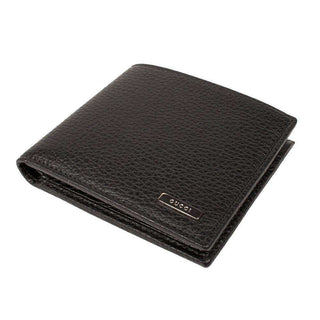 Gucci Designer Wallet Mens Black Textured Leather Bifold (GGMW2005)-AmbrogioShoes