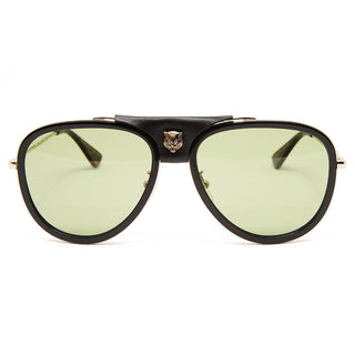 Gucci GG0062S-014 Women's Gold & Green Novelty Sunglasses (S)-AmbrogioShoes