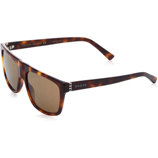 Gucci GG0450S-003 Men's Havana, Ruthenium & Brown Core Sunglasses (S)-AmbrogioShoes