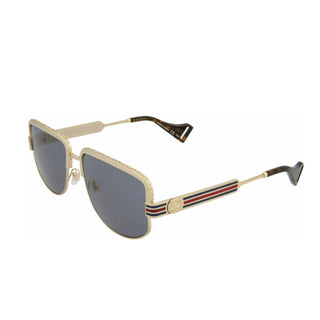Gucci GG0585S-004 Men's Gold & Blue Novelty Sunglasses (S)-AmbrogioShoes