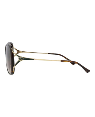 Gucci GG0649SK Dark Havana/Gold Sunglasses