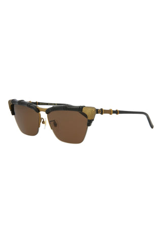 Gucci GG0660S Black/Antique Endura Gold Sunglasses