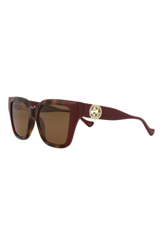 Gucci GG1023S Gradient Havana/ Burgundy Sunglasses