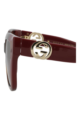 Gucci GG1023S Gradient Havana/ Burgundy Sunglasses