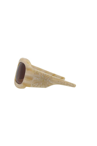 Gucci GG1093S Beige Horn Sunglasses