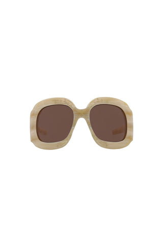 Gucci GG1093S Beige Horn Sunglasses