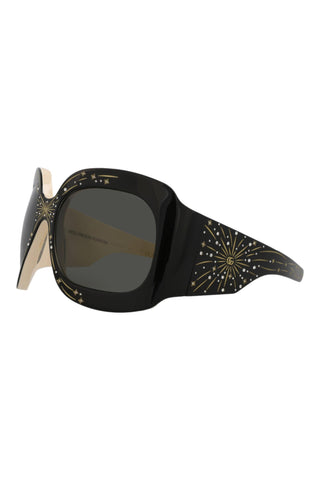 Gucci GG1093S Bilayer Black/Ivory Sunglasses