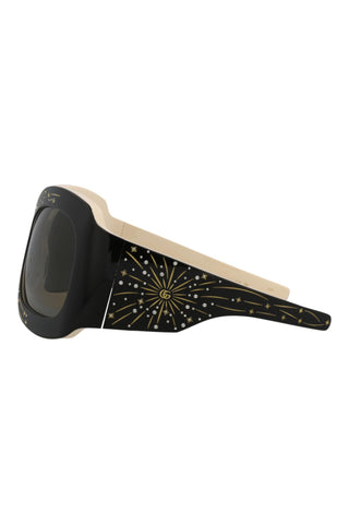 Gucci GG1093S Bilayer Black/Ivory Sunglasses