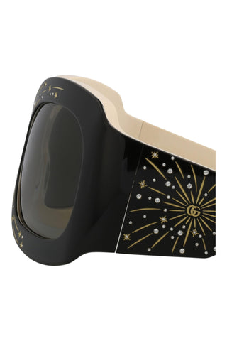 Gucci GG1093S Bilayer Black/Ivory Sunglasses