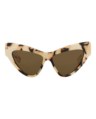 Gucci GG1294S Ivory + Black Big Spotted Havana Sunglasses