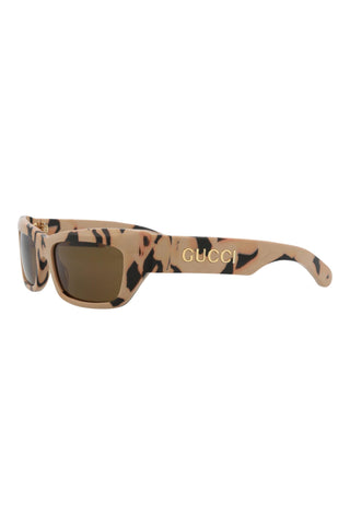 Gucci GG1296S Noutgat/Black Big Spotted Havana Sunglasses