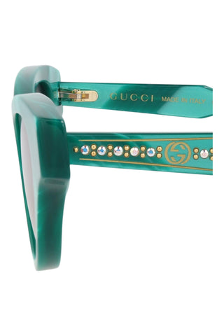 Gucci GG1298S Green Natural Mother of Pearl Sunglasses