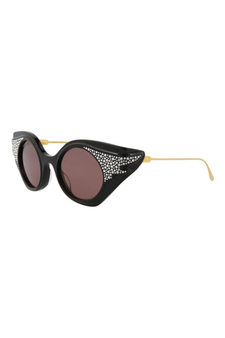 Gucci GG1327S Black + Crystal Strass Sunglasses
