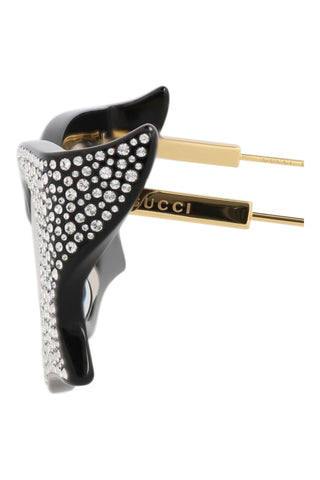 Gucci GG1328S Black + Crystal Strass Sunglasses