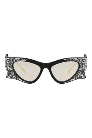 Gucci GG1328S Black + Crystal Strass Sunglasses