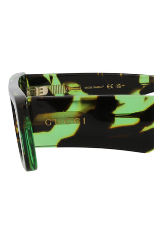 Gucci GG1331S Big Spotted Black + Green Havana Sunglasses