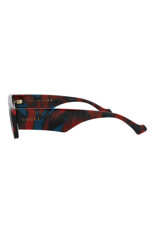 Gucci GG1331S Big Spotted Red + Petrol Havana Sunglasses