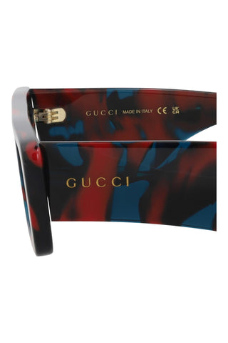 Gucci GG1331S Big Spotted Red + Petrol Havana Sunglasses
