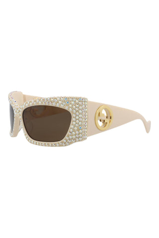 Gucci GG1412S Ivory w/strass + studs Sunglasses