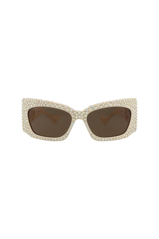 Gucci GG1412S Ivory w/strass + studs Sunglasses
