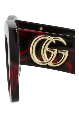 Gucci GG1422S Big Spotted Black + Fuchsia Havana Sunglasses