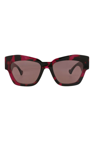 Gucci GG1422S Big Spotted Black + Fuchsia Havana Sunglasses
