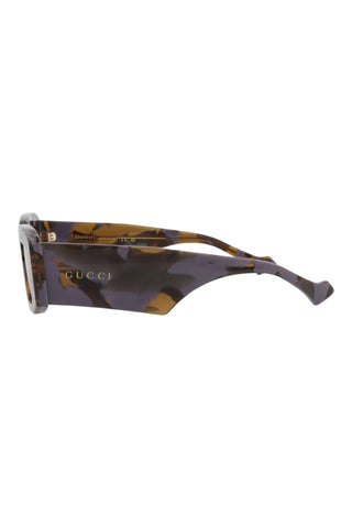 Gucci GG1426S Big Spotted Lilac + Brown Havana Sunglasses