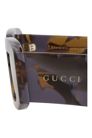 Gucci GG1426S Big Spotted Lilac + Brown Havana Sunglasses