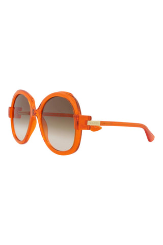 Gucci GG1432S Transparent Bright Orange Sunglasses