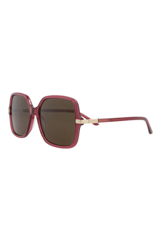 Gucci GG1449S Transparent Burgundy Sunglasses