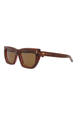 Gucci GG1520S Transparent Rose/Radica Sunglasses