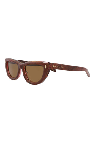 Gucci GG1521S Transparent Rose/Radica Sunglasses
