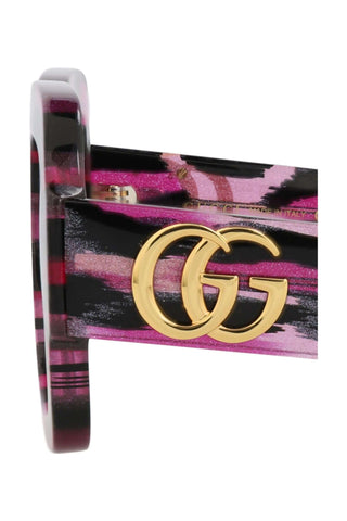 Gucci GG1547S Glitter Fuchsia + Black Leopard Sunglasses