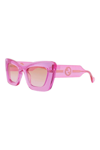 Gucci GG1552S Transparent Magenta Sunglasses