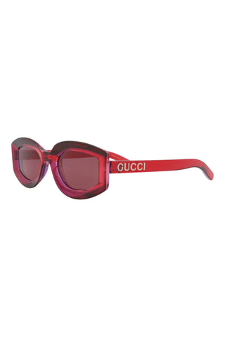 Gucci GG1719S Transparent Red/Purple Sunglasses