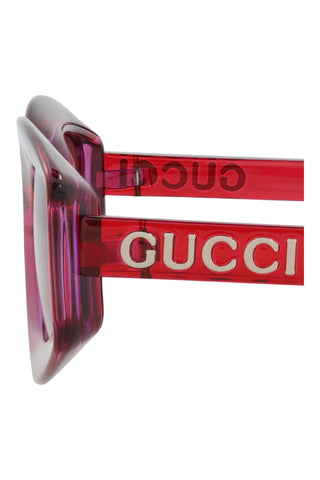 Gucci GG1719S Transparent Red/Purple Sunglasses