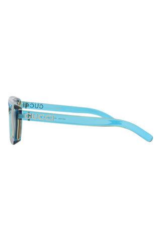 Gucci GG1723S Transparent Neon Light Blue/Mandarin Sunglasses