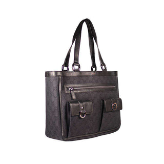 Gucci Handbag Black Abbey Tote Double-Handle Shopping Bag (GG1803)-AmbrogioShoes